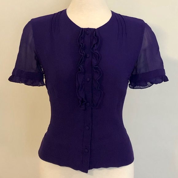 Royal Purple 'Bryan | Bryan Bradley' Silk Blouse - Picture 1 of 10